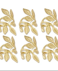 Design Imports Brass Napkin Ring, Set of 6