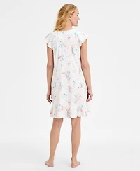 Charter Club Women's Cotton Flutter-Sleeve Chemise, Exclusively at Macy's