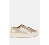 Cincinati Metallic Pleather Chunky Sneakers