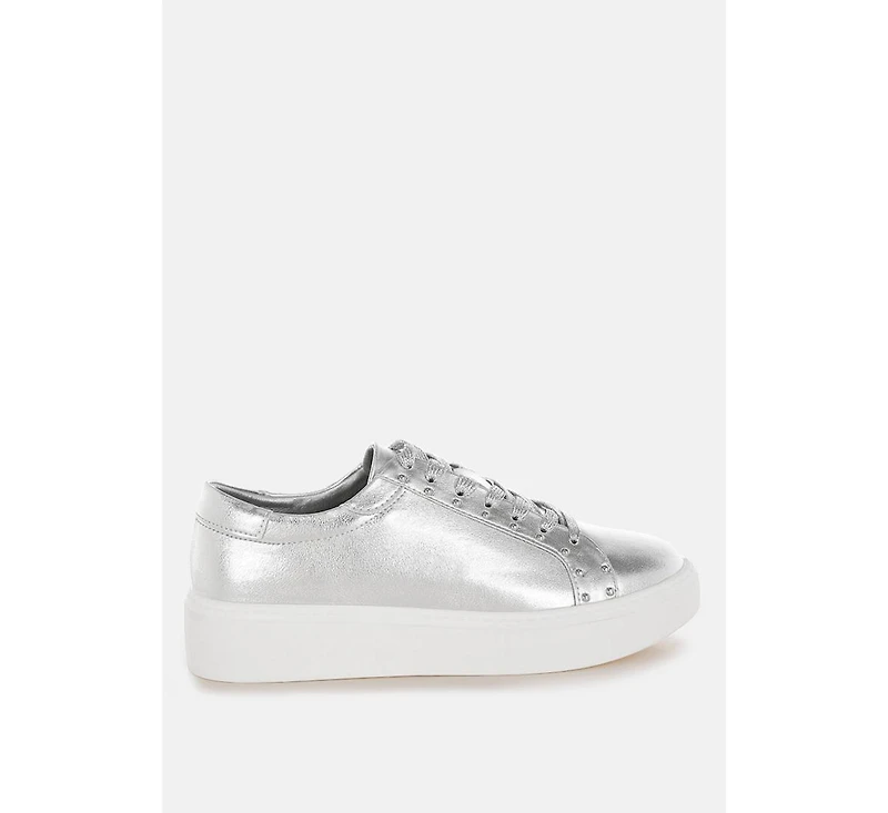 Cincinati Metallic Pleather Chunky Sneakers