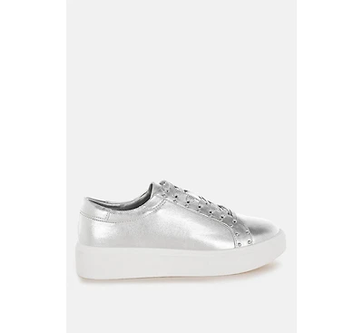 Cincinati Metallic Pleather Chunky Sneakers