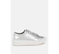 Cincinati Metallic Pleather Chunky Sneakers