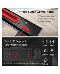 3-in-1 Folding Treadmill with Large Desk and Lcd Display