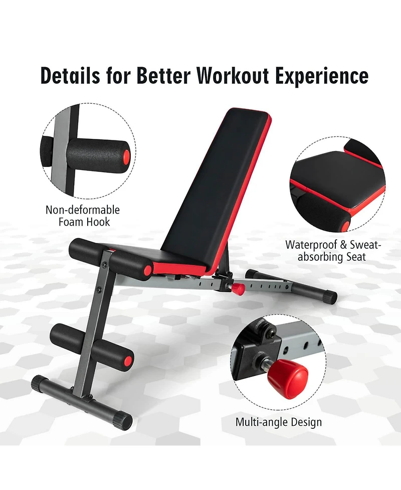 Multi-function Weight Bench with Adjustable Backrest