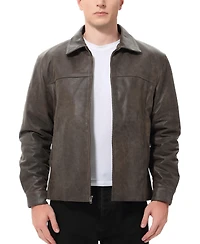 Bgsd Men David Distressed Leather Jacket - Tall