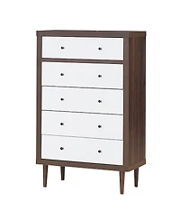5 Drawer Dresser Wood Chest of Drawers Storage Freestanding Cabinet Organizer