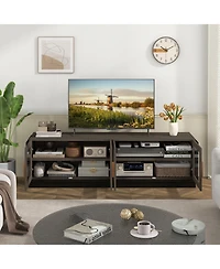 Large Tv Stand for Spacious Entertainment Console Living Room Storage