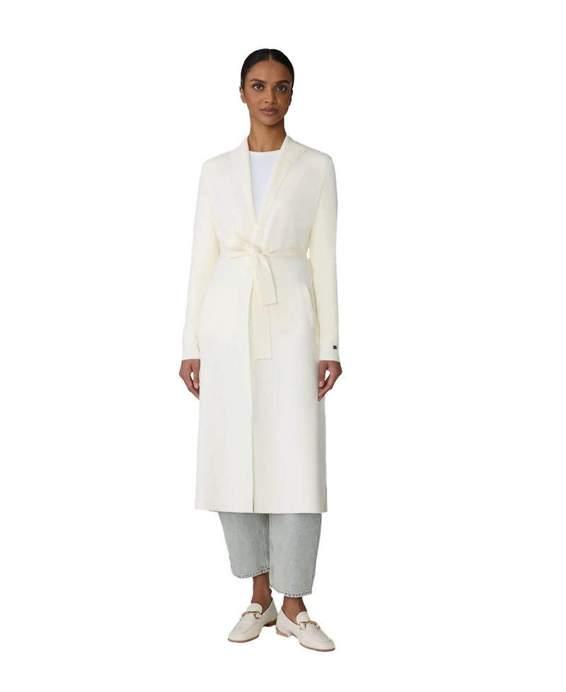 Soia & Kyo Womens Aliciana Mid-Thigh-Length Sustainable Coatigan With Belt
