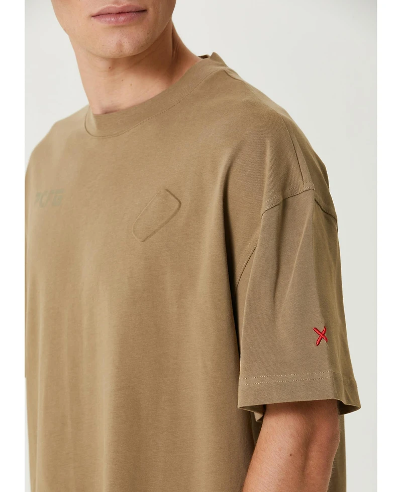 Pcfg Men's Oversized Tee With Emboss Detail - Pine Groove