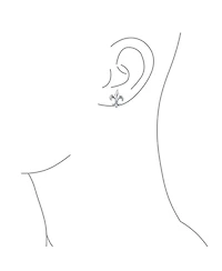 Bling Jewelry Ancient Symbol Fleur De Lis Cz Stud Earrings Sterling Silver