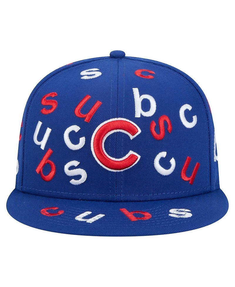 New Era Men's Royal Chicago Cubs Team Confetti 59FIFTY Fitted Hat