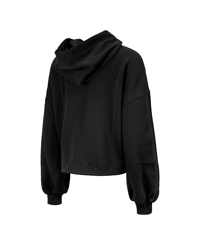 New Era Women's Black Los Angeles Lakers 2024/25 City Edition Cropped Pullover Hoodie