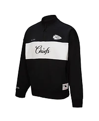 Mitchell & Ness Women's Black Kansas City Chiefs Quarter-Zip Jacket