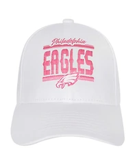 Outerstuff Big Girls Philadelphia Eagles All White Structured Adjustable Hat