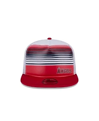New Era Men's Red Los Angeles Angels Team Horizon 9FIFTY A-Frame Trucker Snapback Hat