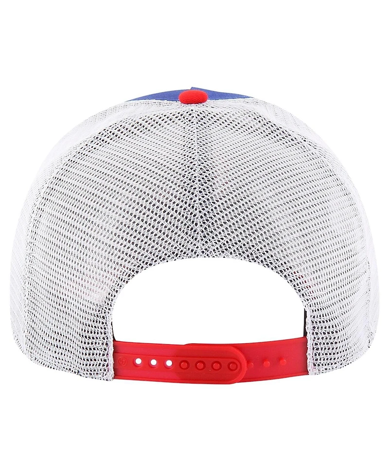 '47 Brand Men's Royal Chicago Cubs Gridiron Super Stripe Relaxed Trucker Hitch Adjustable Hat