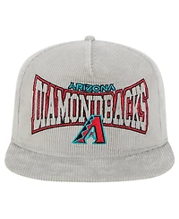New Era Men's Gray Arizona Diamondbacks Corduroy Golfer Snapback Hat