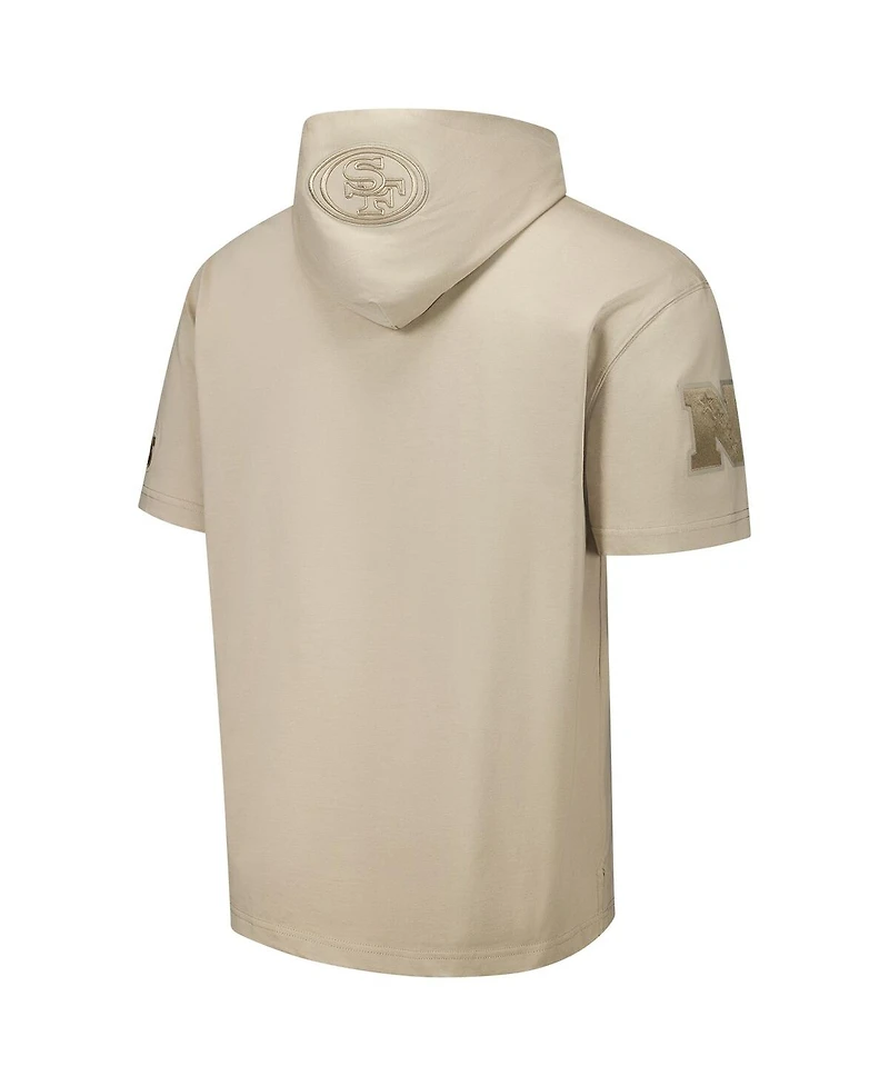 Pro Standard Men's Tan San Francisco 49ers Neutrals Capsule Short Sleeve Pullover Hoodie