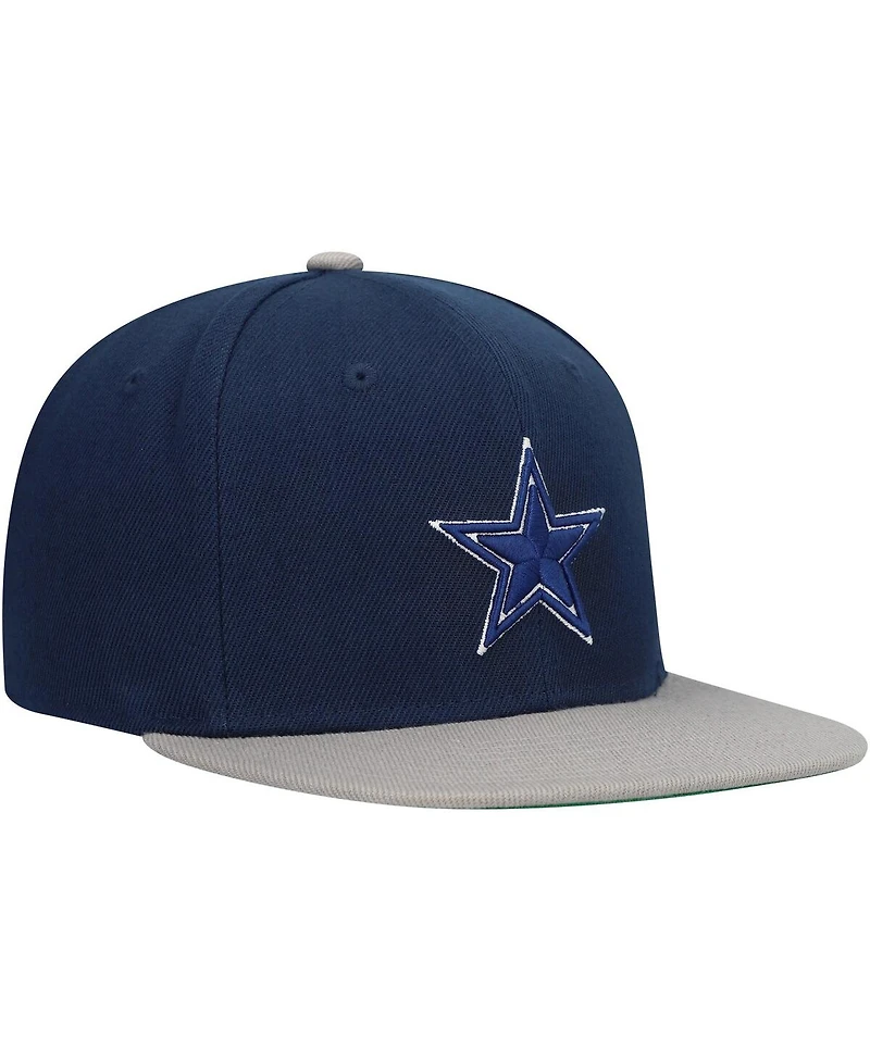 Mitchell & Ness Big Boys and Girls Navy/Silver Dallas Cowboys Two-Tone Snapback Hat