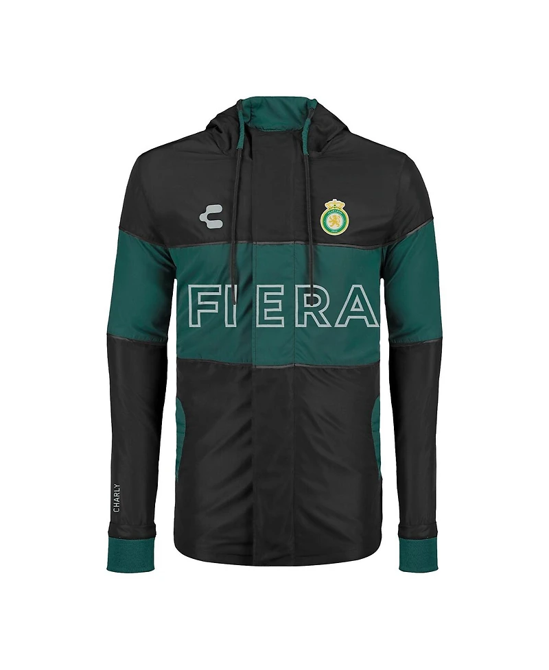 Charly Men's Black Club Leon 2024/25 Outdoor Full-Zip Hoodie Jacket