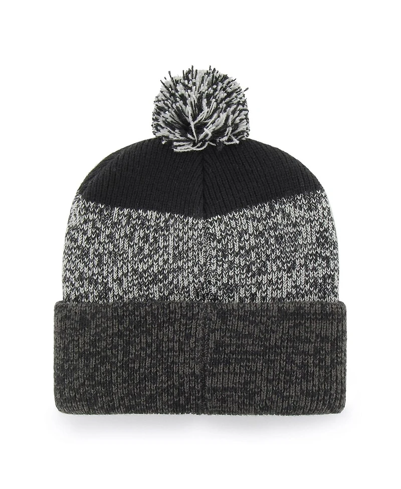 '47 Brand Men's Black Baltimore Ravens Static Cuffed with Pom Knit Hat