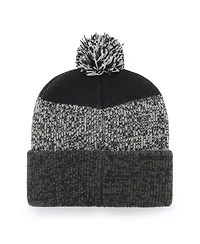 '47 Brand Men's Black Baltimore Ravens Static Cuffed with Pom Knit Hat