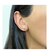 The Lovery Heart Ear Climber Earrings 14k Gold