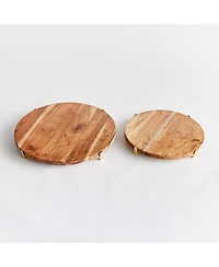 Cherie Round Stand Serving Boards Set of 2