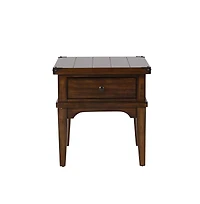 Aspen Skies End Table in Russet Brown
