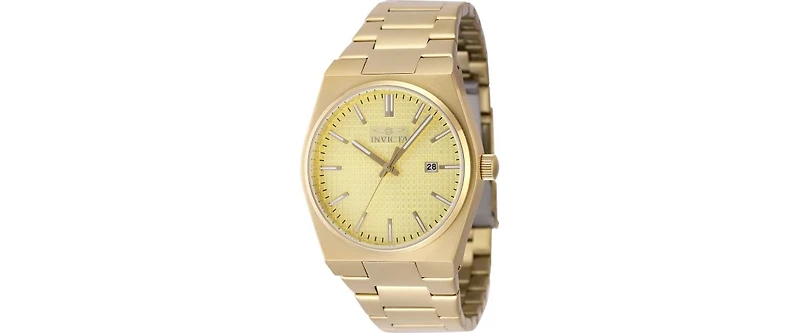 Invicta Men's Speedway Quartz 3 Hand Gold Dial Watch