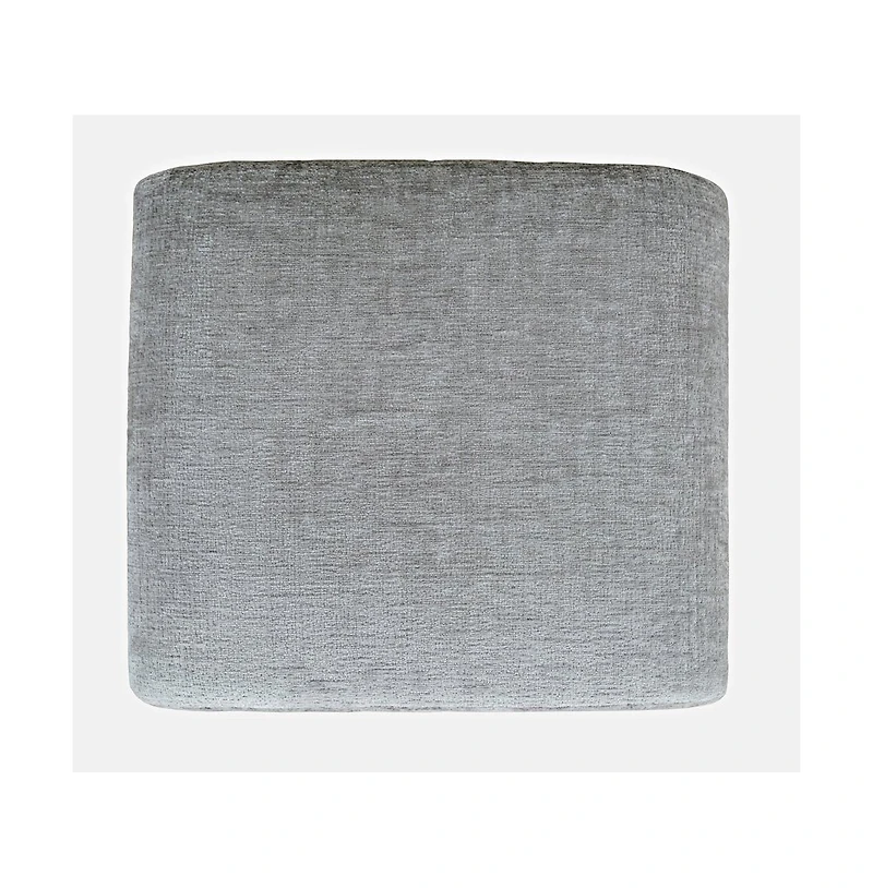 Luxury Curved Upholstered Waterfall Jacquard Petite Ottoman Bench