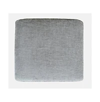 Luxury Curved Upholstered Waterfall Jacquard Petite Ottoman Bench