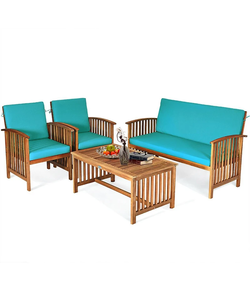 4-Piece Patio Furniture Set Comfortable and Stylish Outdoor Seating for Your Garden or Patio