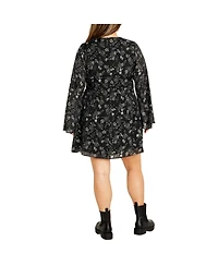 City Chic Plus Emmie Print Dress
