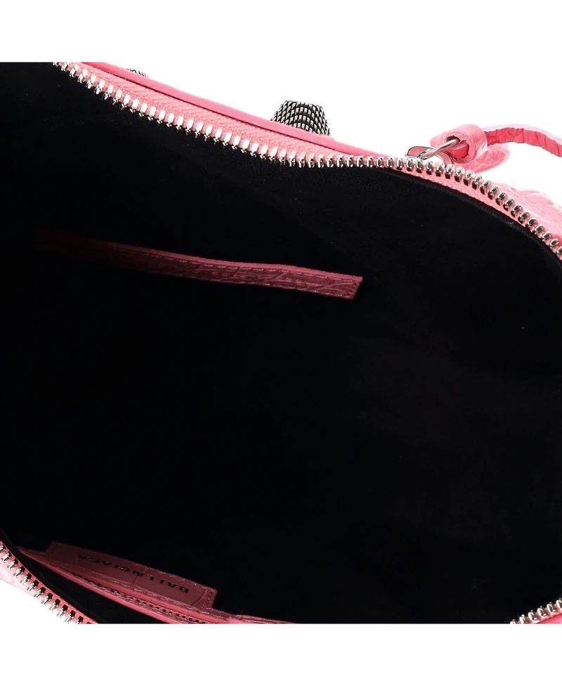 Pre-Owned Balenciaga Small Le Cagole Giant Studs Shoulder Bag Embossed Leather