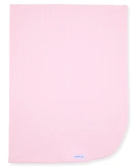 Max & Olivia Newborn Girls Pointelle Reversible Swaddle Blanket