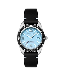 Spinnaker Men's Fleuss Automatic Black Leather Strap Watch, 43mm