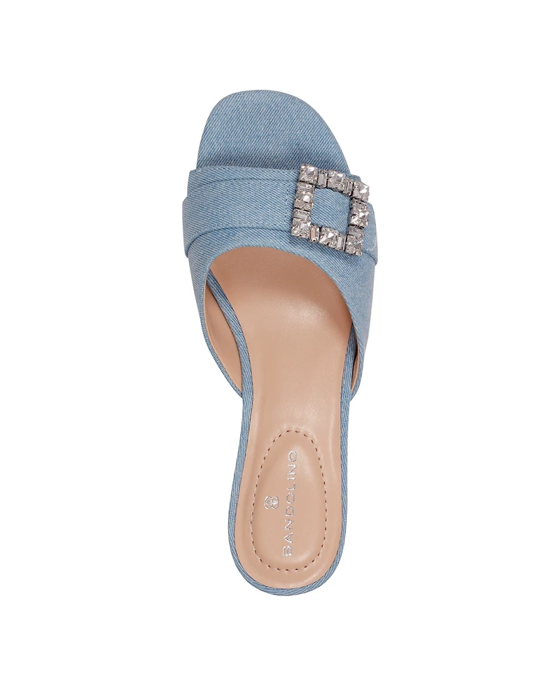 Bandolino Women's Loryce Embellished Block Heel Sandals