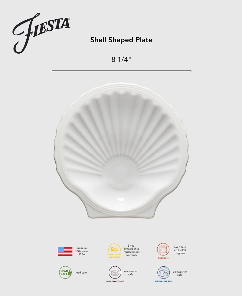 Fiesta Coastal Shell-Shaped Plate