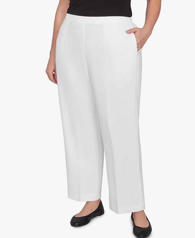 Alfred Dunner Plus Estate of Mind Pull-On Short Length Pants