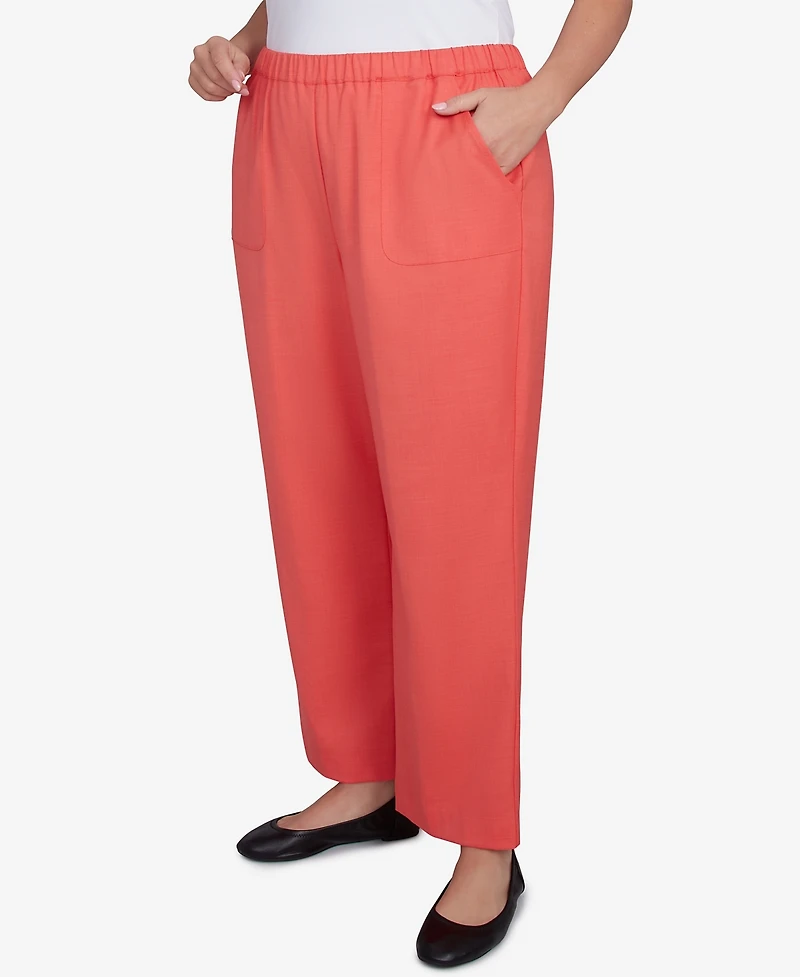 Alfred Dunner Plus Size Catalina Island Classic Balanced Side Pocket Short Length Pants