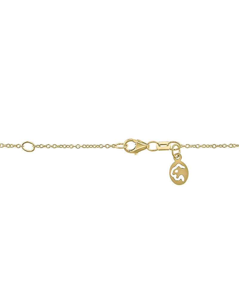 Effy Sky Blue Topaz (12-1/2 ct. t.w.) & Diamond (1/20 ct. t.w.) 18" Pendant Necklace in 14k Gold over Silver