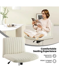 Criss Cross Legged Office Chair Ergonomic Mid Back Computer Desk Chair