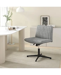Criss Cross Legged Office Chair Ergonomic Mid Back Computer Desk