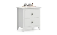 Modern Nightstand with 2 Drawers Compact Design for Small Bedrooms