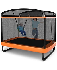 Outdoor Trampoline with Swing and Enclosure Net for Kids Jumping and Entertainment