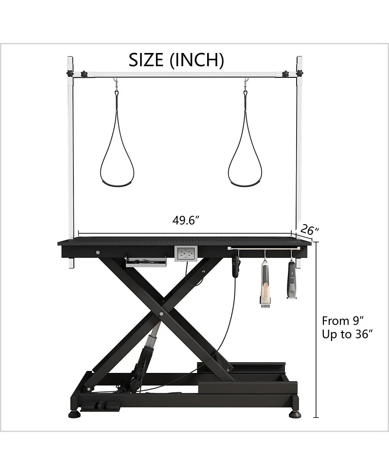 Super Deluxe Electric Pet Grooming Table, Color