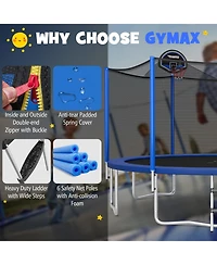 Outdoor Recreational Trampoline with Enclosure Net
