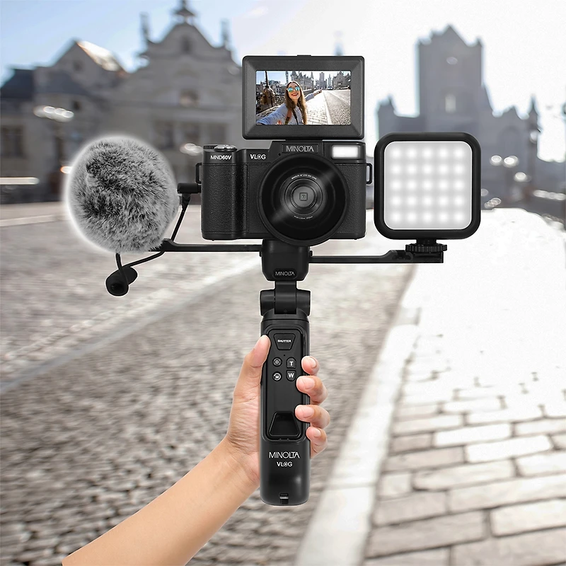 Minolta MND60V 64MP 4K60FPS Ultra Hd Auto Focus Vlogging & Content Creator's Camera Kit