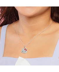 Hello Kitty Crystal Necklace & Keychain Gift Set